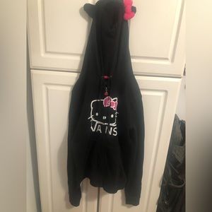 Hello Kitty X Vans 2014 collection zip up hoodie with ears